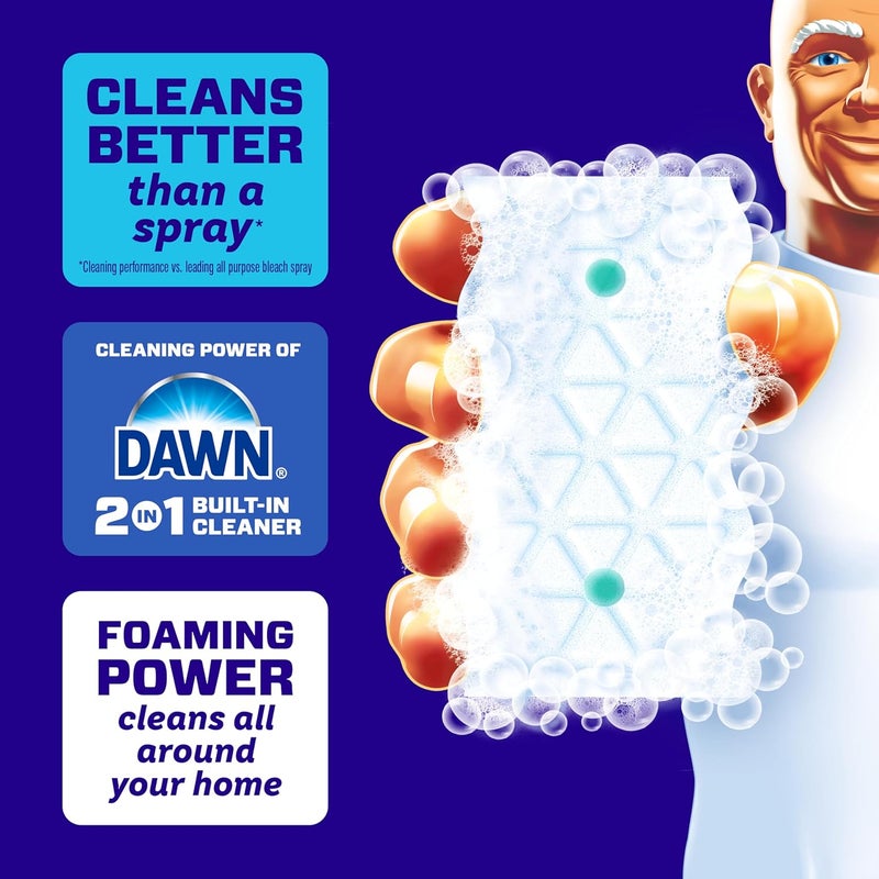 Mr Clean Magic Eraser Foaming Sponge, All Purpose Cleaner, Dawn Cleaning Power, Wall, Sneaker, Oven Cleaner, Kitchen, Bathroom, Shower Cleaning Supplies, Scrubber, Ultra Foamy, 7ct - Image 2
